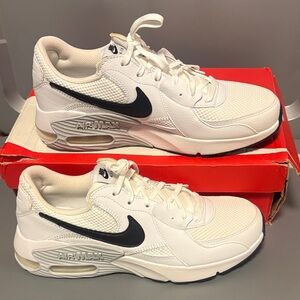 Nike Women’s White Air max with Black Swoosh